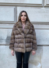 Charger l'image dans la galerie, Veste en fourrure zibline marron