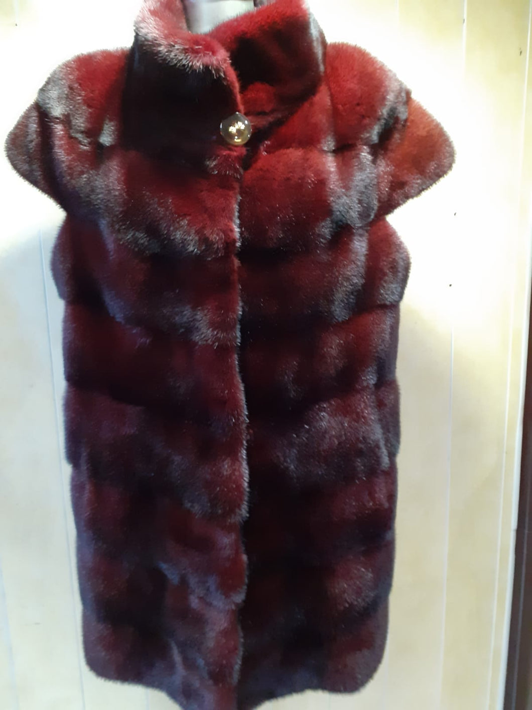 Bordeaux Vison fourrure Veste