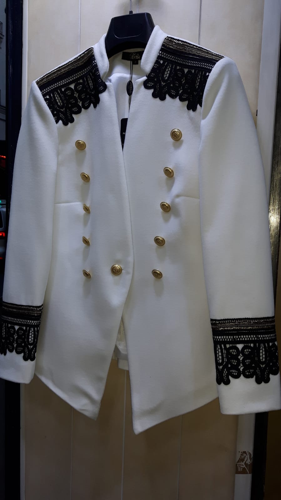 Veste blanc créations laine